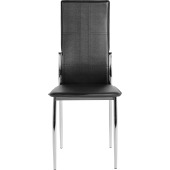 Berkley Dining Chair (X2 Per Box) Black Pvc/Chrome